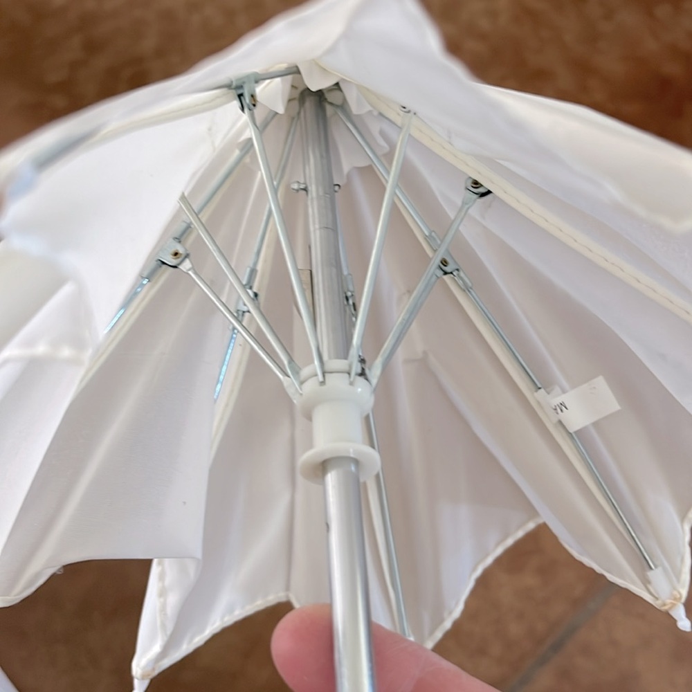 Lot 6 Miniature Parasols Umbrellas Baby Wedding SHOWER Party Favors Doll Accents - Picture 6 of 16